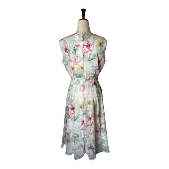 Yumi Kim Ivory Spring Fling Floral Tie Bodice Reminisce Midi Dress‎ Size S - Picture 3 of 8